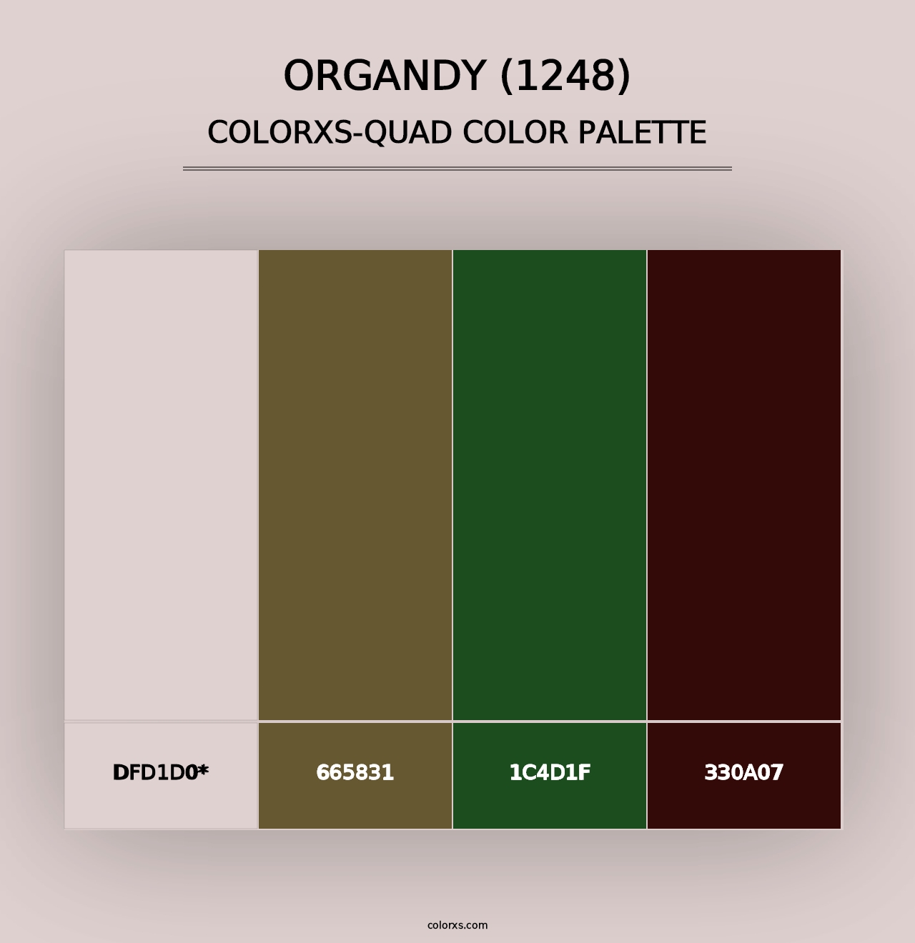 Organdy (1248) - Colorxs Quad Palette