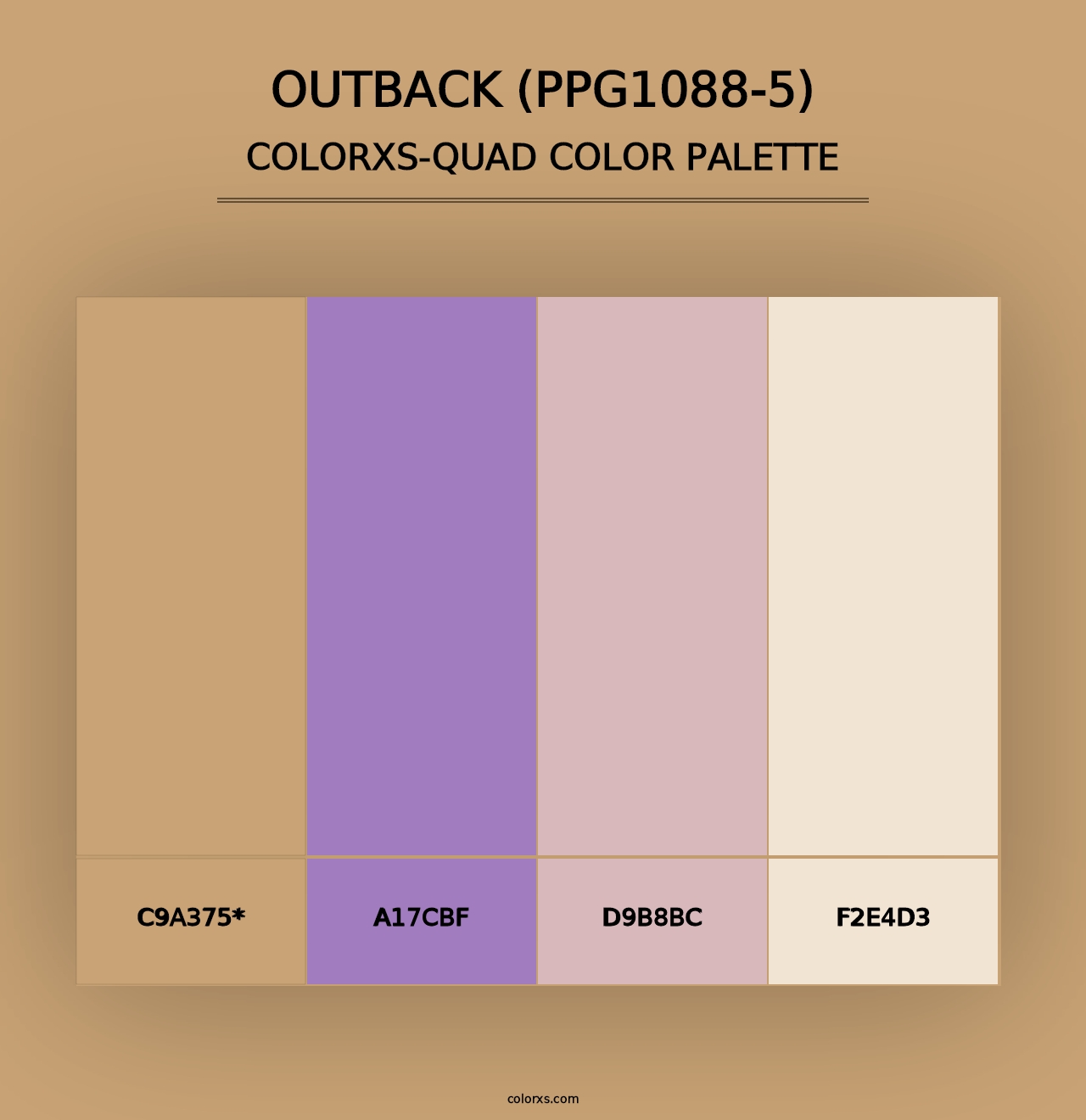 Outback (PPG1088-5) - Colorxs Quad Palette