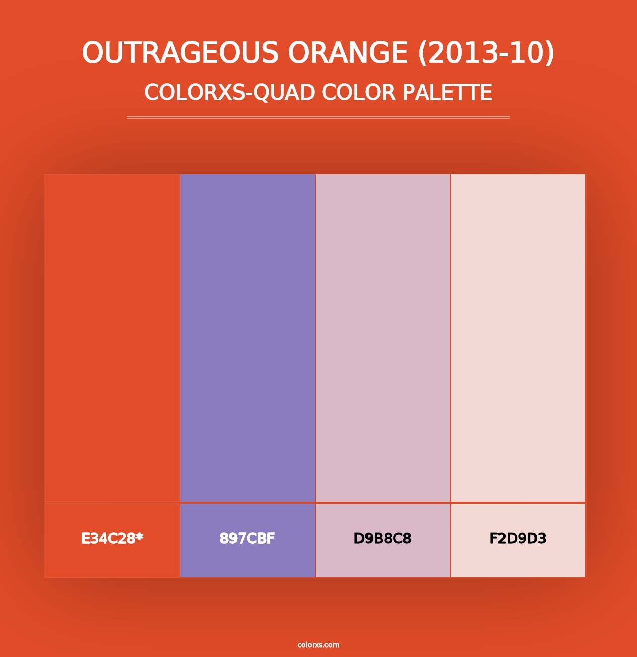 Outrageous Orange (2013-10) - Colorxs Quad Palette