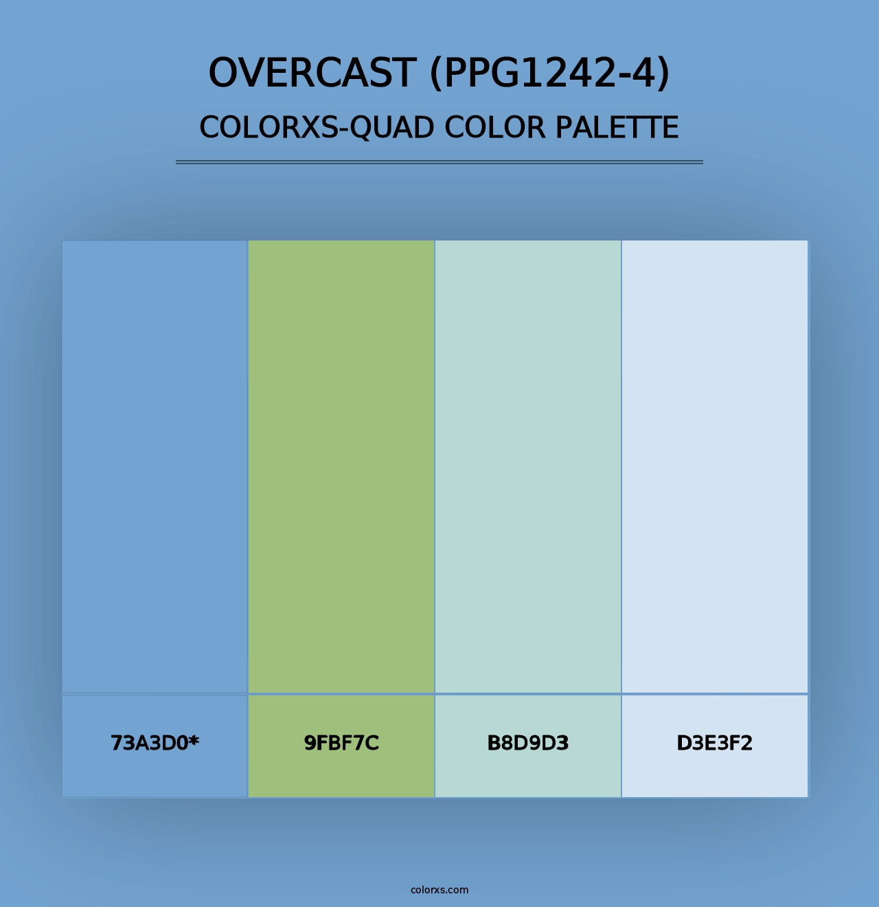 Overcast (PPG1242-4) - Colorxs Quad Palette