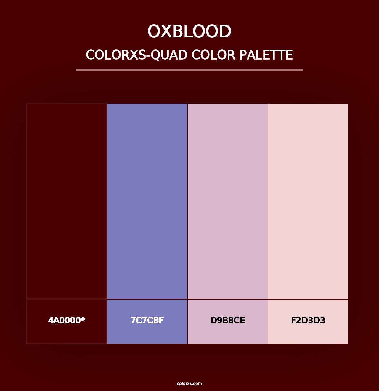 Oxblood - Colorxs Quad Palette