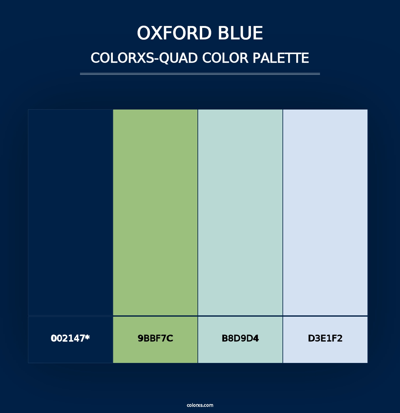 Oxford Blue - Colorxs Quad Palette