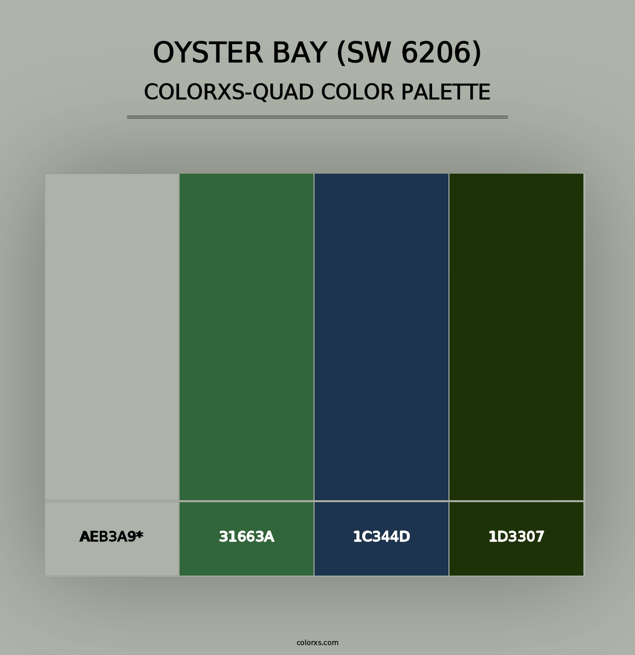 Oyster Bay (SW 6206) - Colorxs Quad Palette