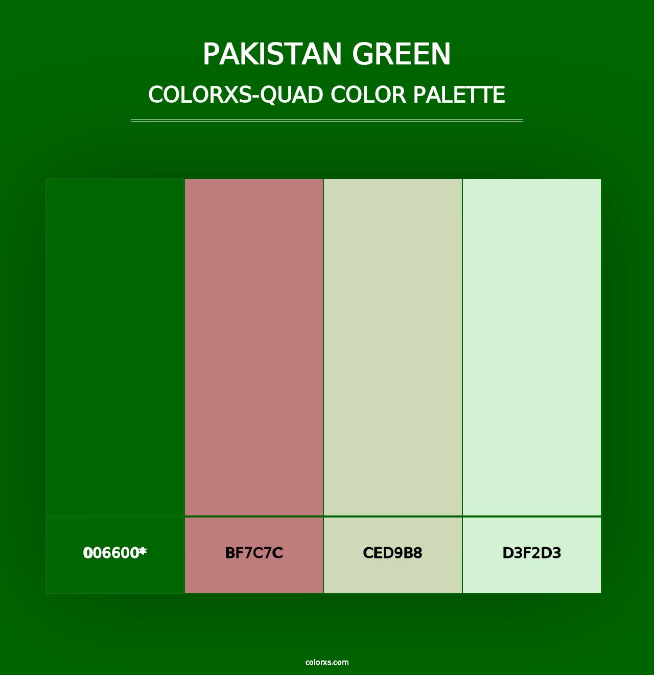 Pakistan Green - Colorxs Quad Palette