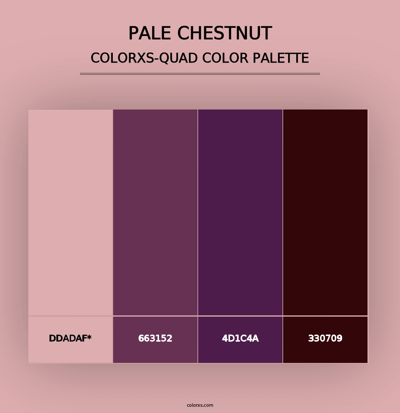 Pale Chestnut - Colorxs Quad Palette