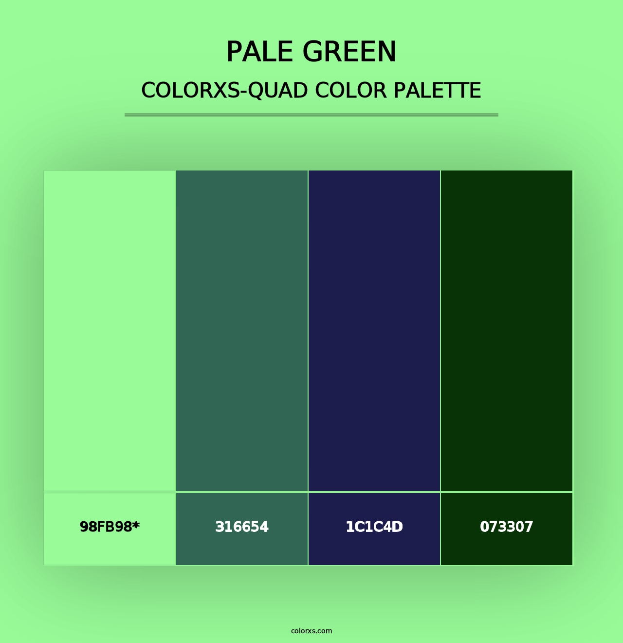 Pale Green - Colorxs Quad Palette