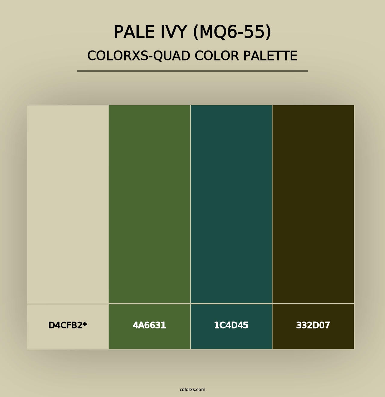 Pale Ivy (MQ6-55) - Colorxs Quad Palette