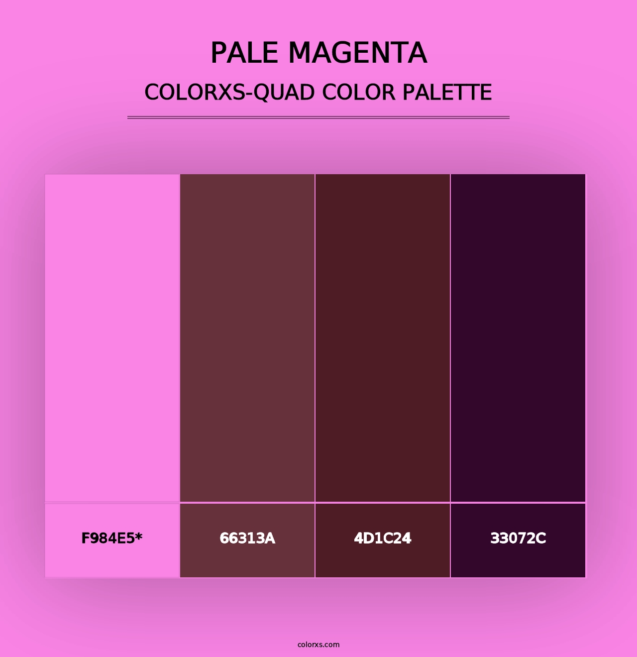 Pale Magenta - Colorxs Quad Palette