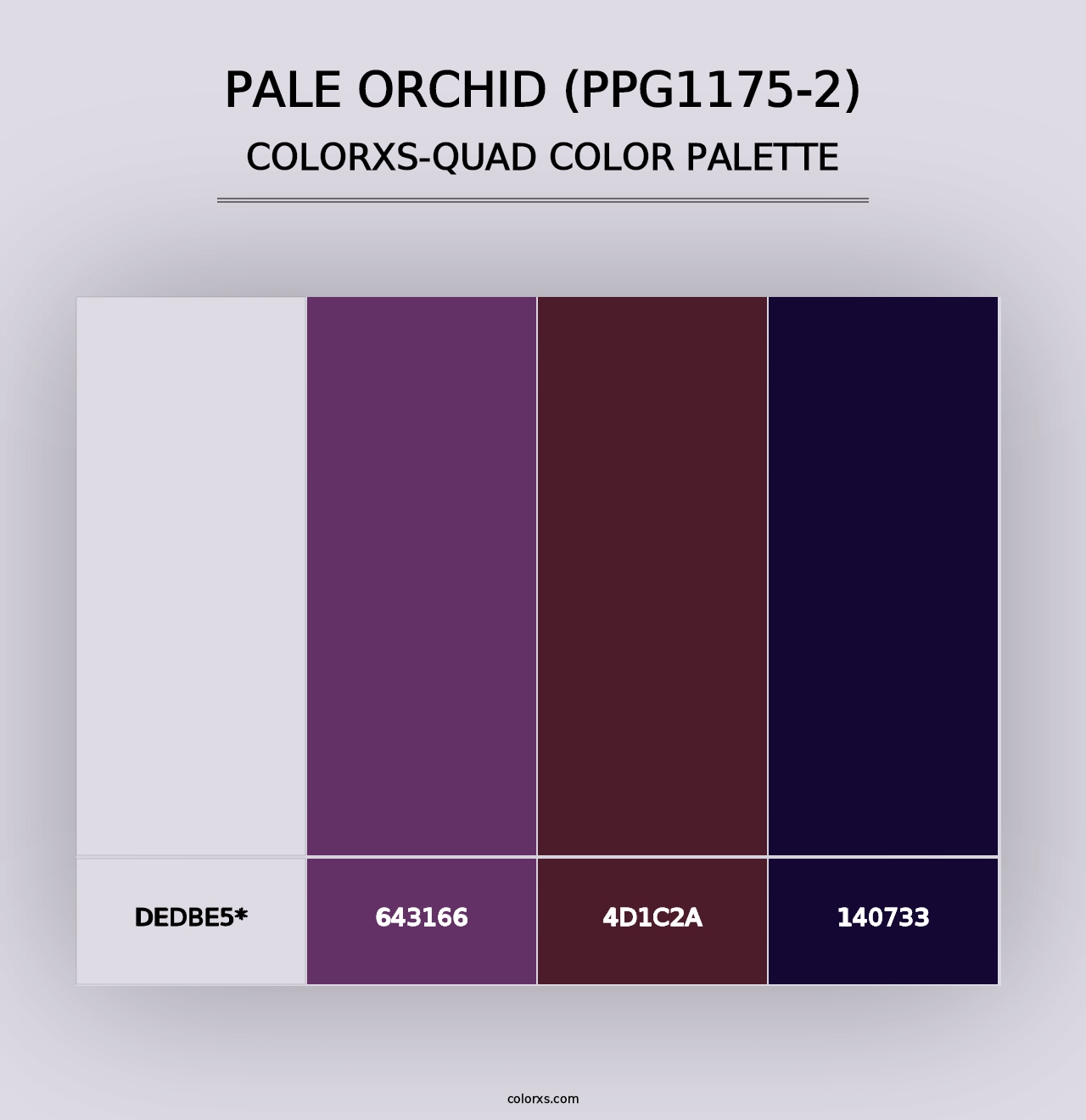 Pale Orchid (PPG1175-2) - Colorxs Quad Palette