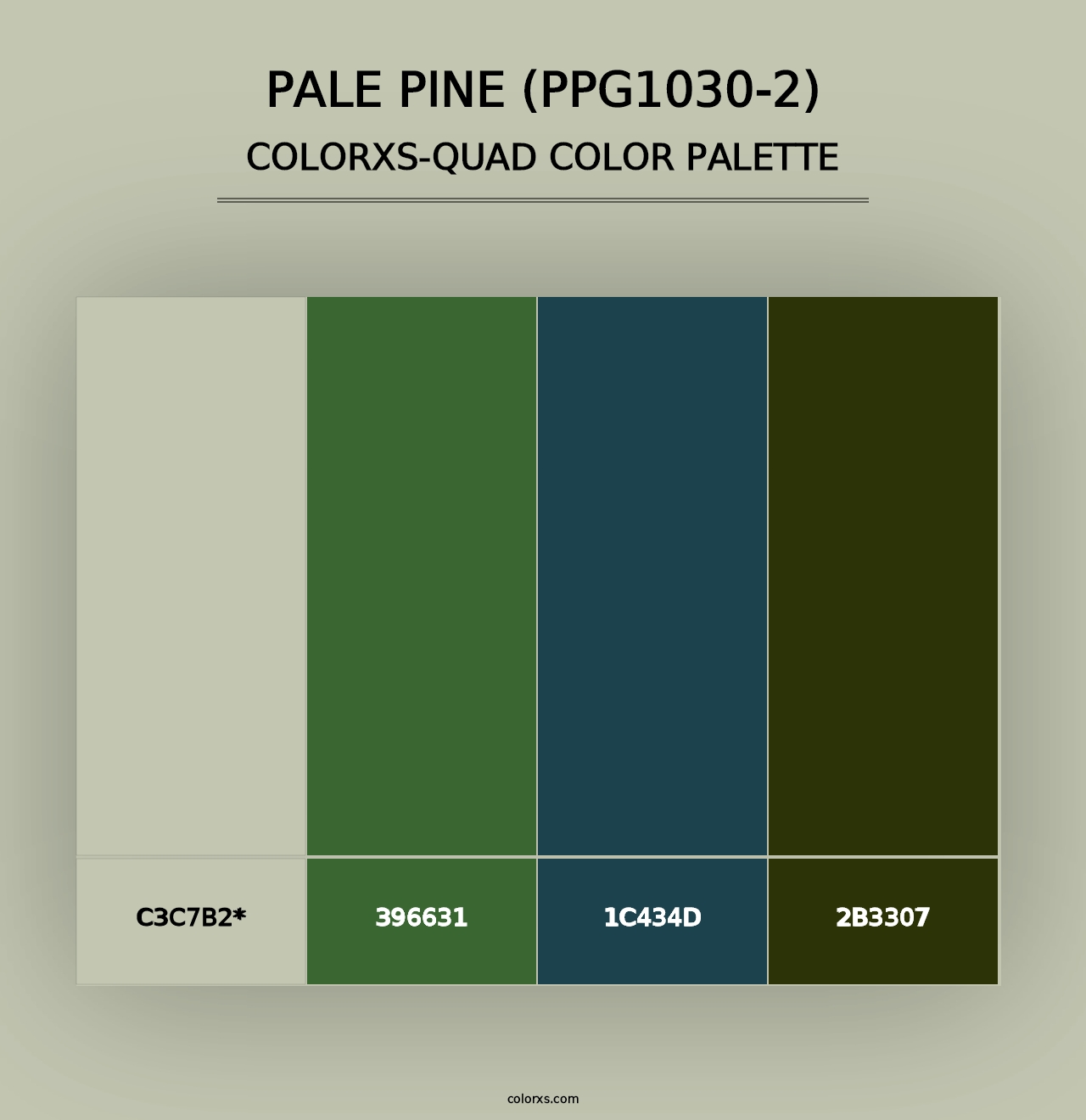 Pale Pine (PPG1030-2) - Colorxs Quad Palette