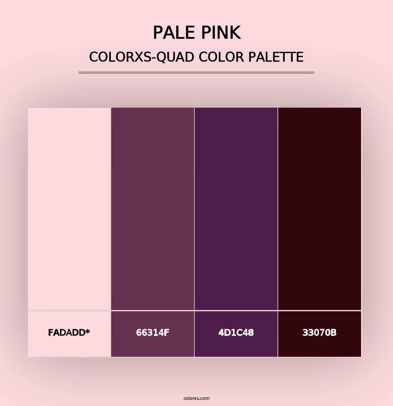 Pale Pink - Colorxs Quad Palette