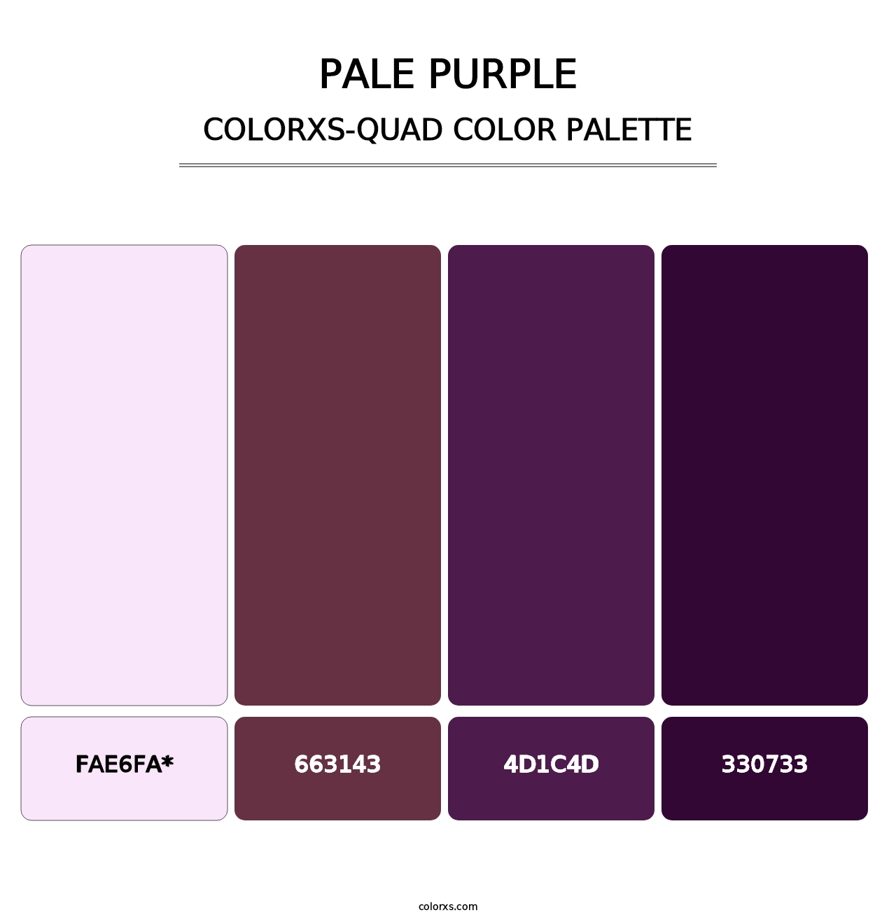 Pale Purple - Colorxs Quad Palette