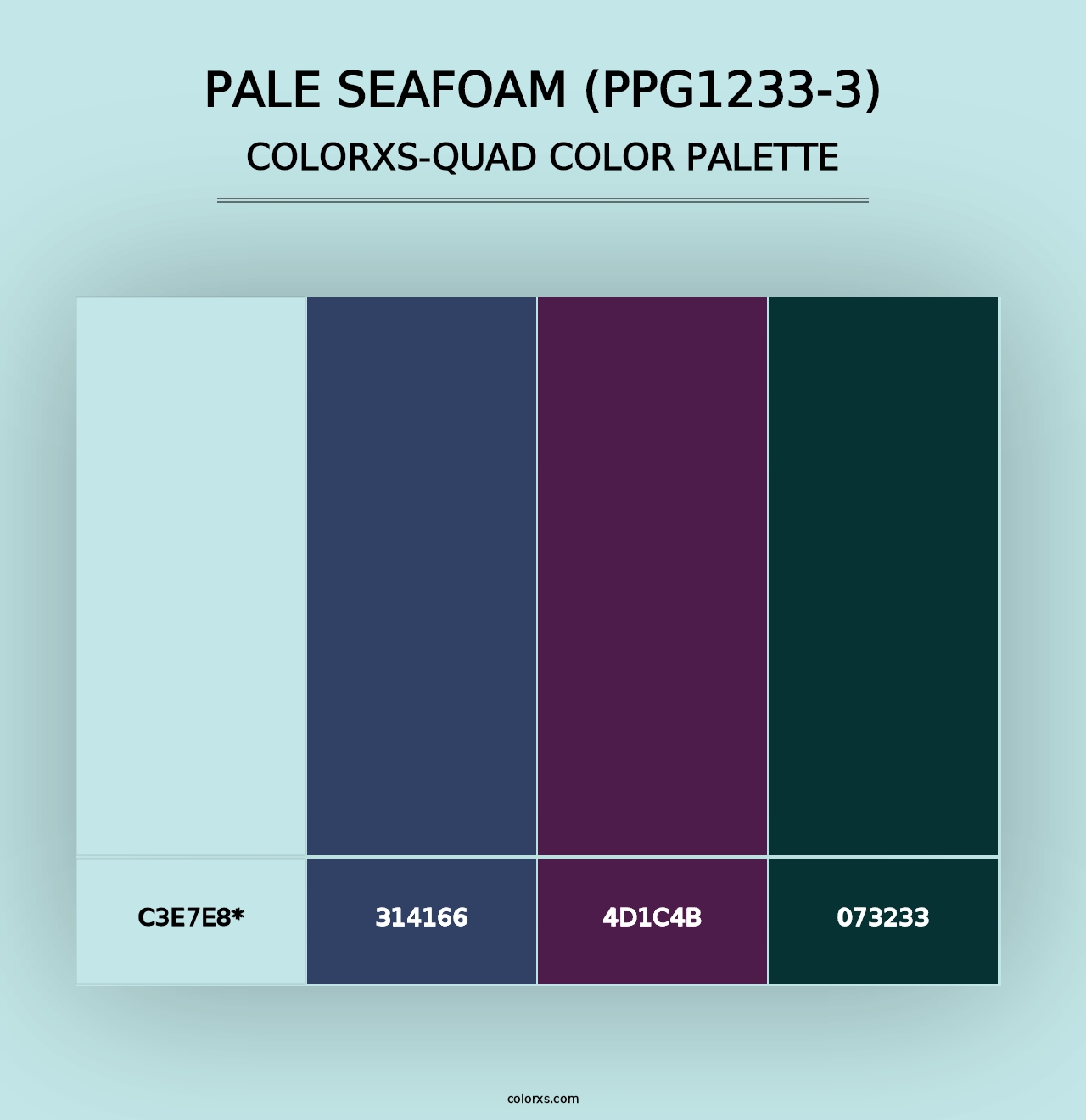 Pale Seafoam (PPG1233-3) - Colorxs Quad Palette