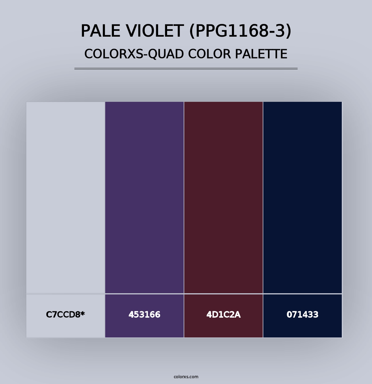 Pale Violet (PPG1168-3) - Colorxs Quad Palette