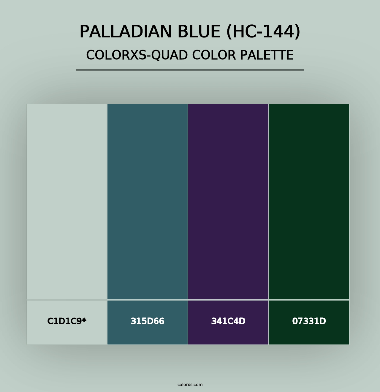 Palladian Blue (HC-144) - Colorxs Quad Palette