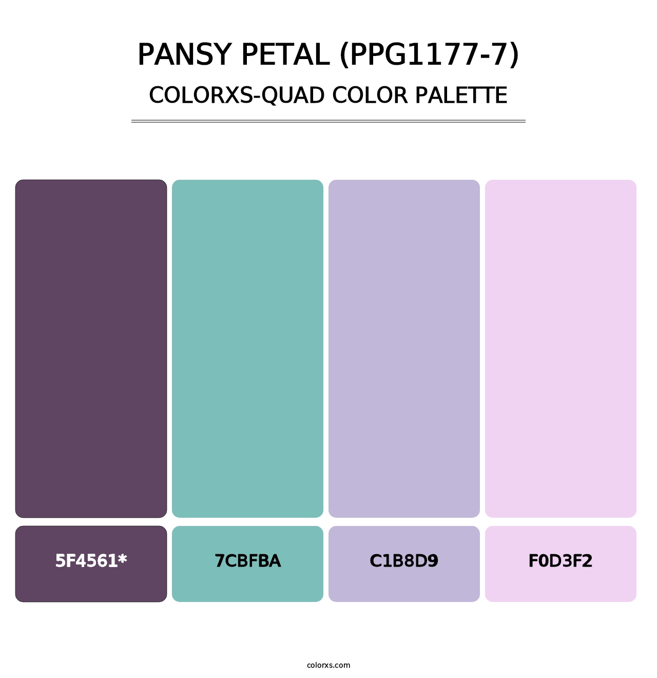 Pansy Petal (PPG1177-7) - Colorxs Quad Palette