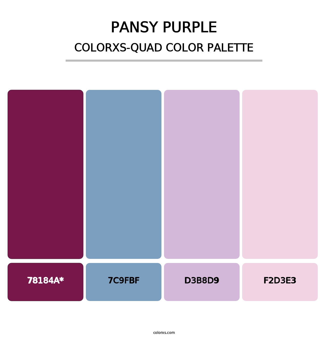 Pansy Purple - Colorxs Quad Palette