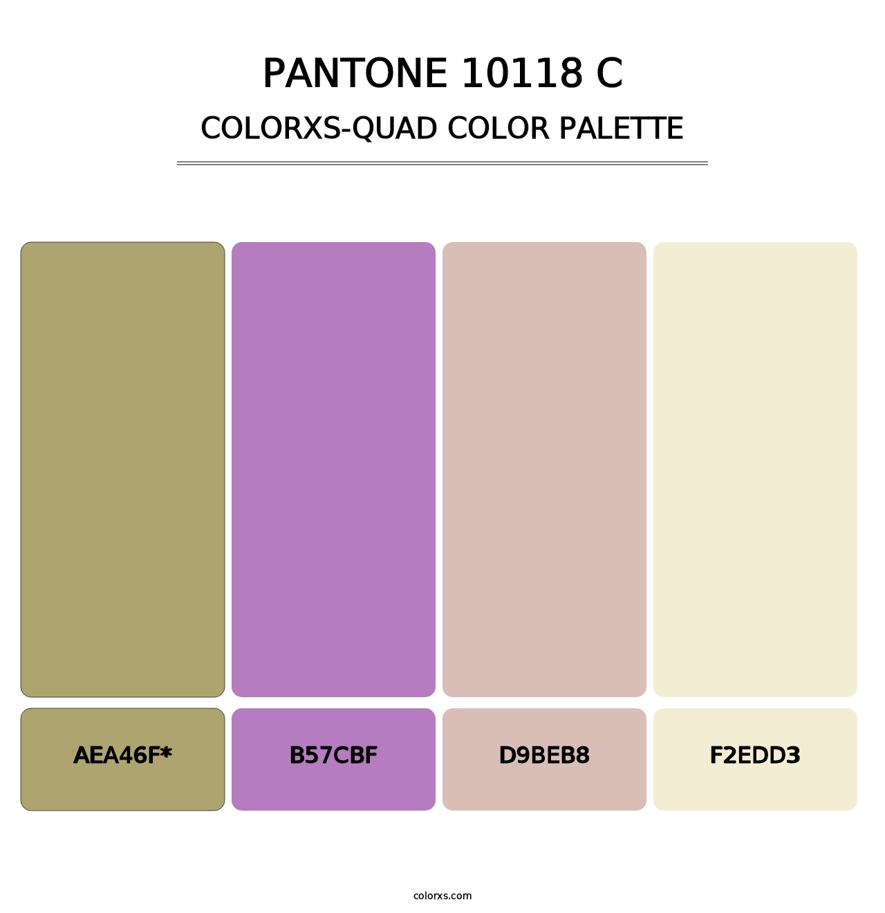 PANTONE 10118 C - Colorxs Quad Palette