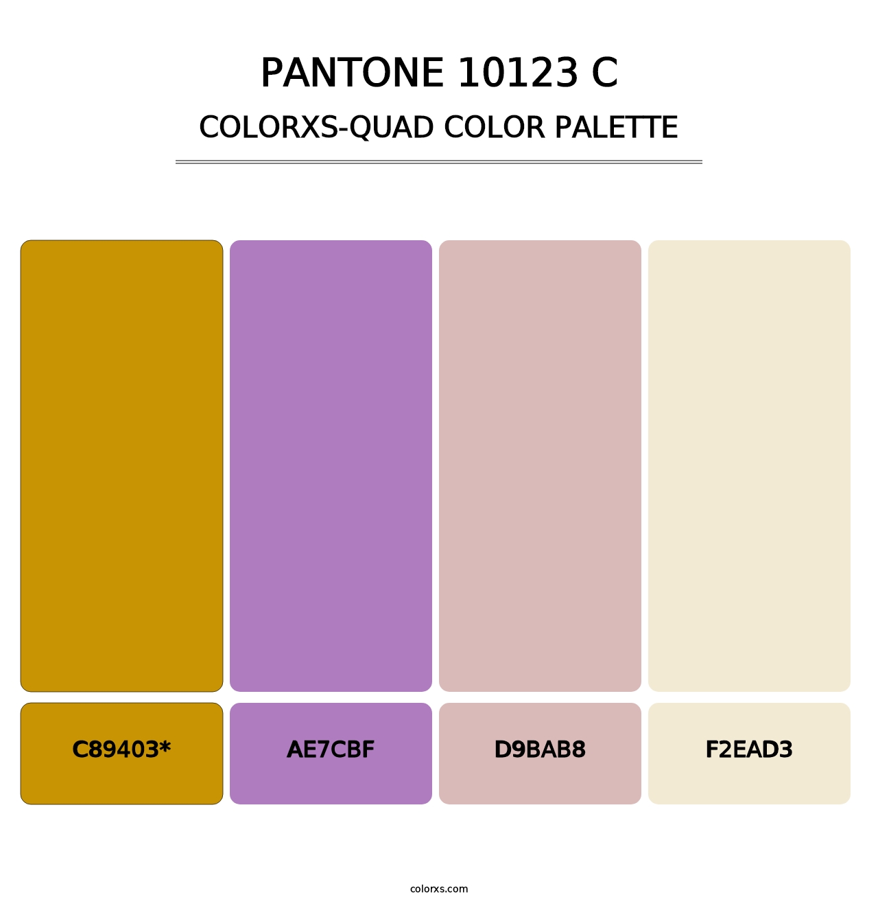 PANTONE 10123 C - Colorxs Quad Palette