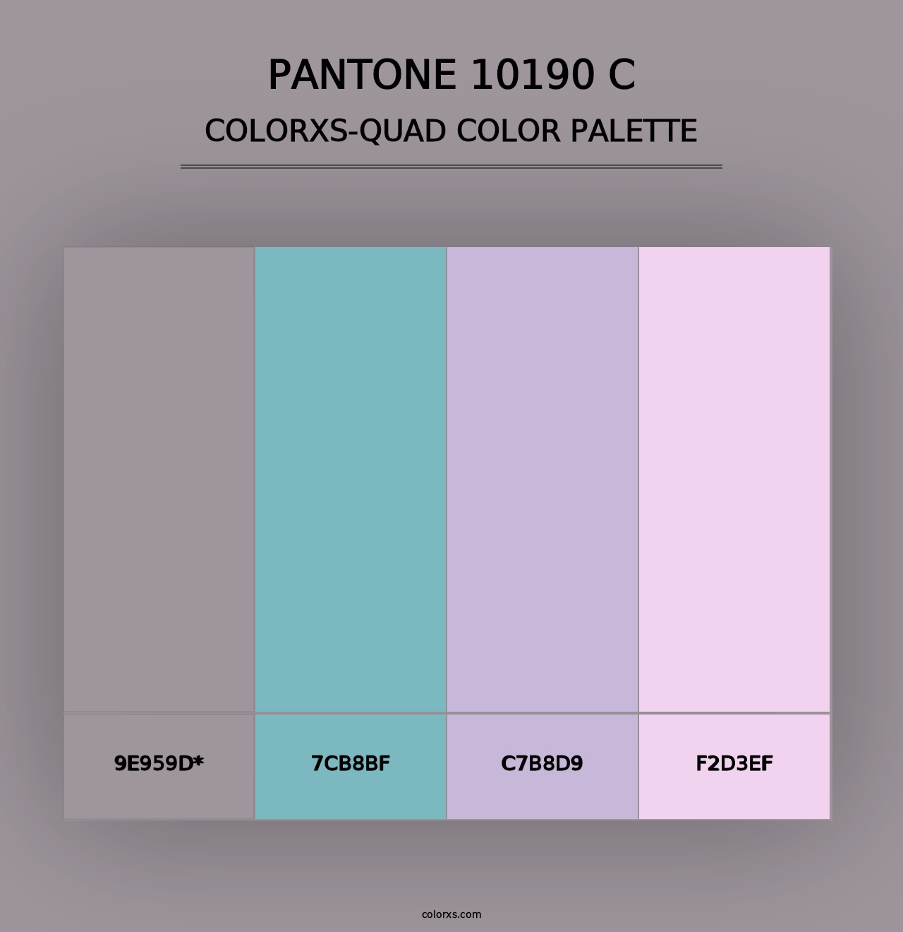 PANTONE 10190 C - Colorxs Quad Palette