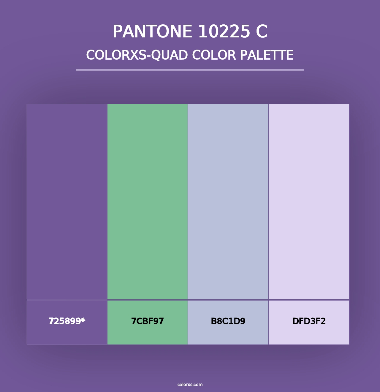 PANTONE 10225 C - Colorxs Quad Palette