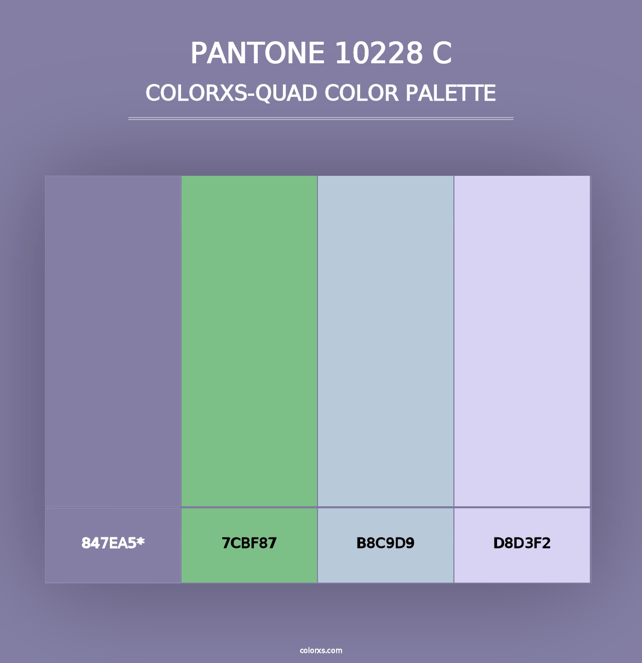 PANTONE 10228 C - Colorxs Quad Palette