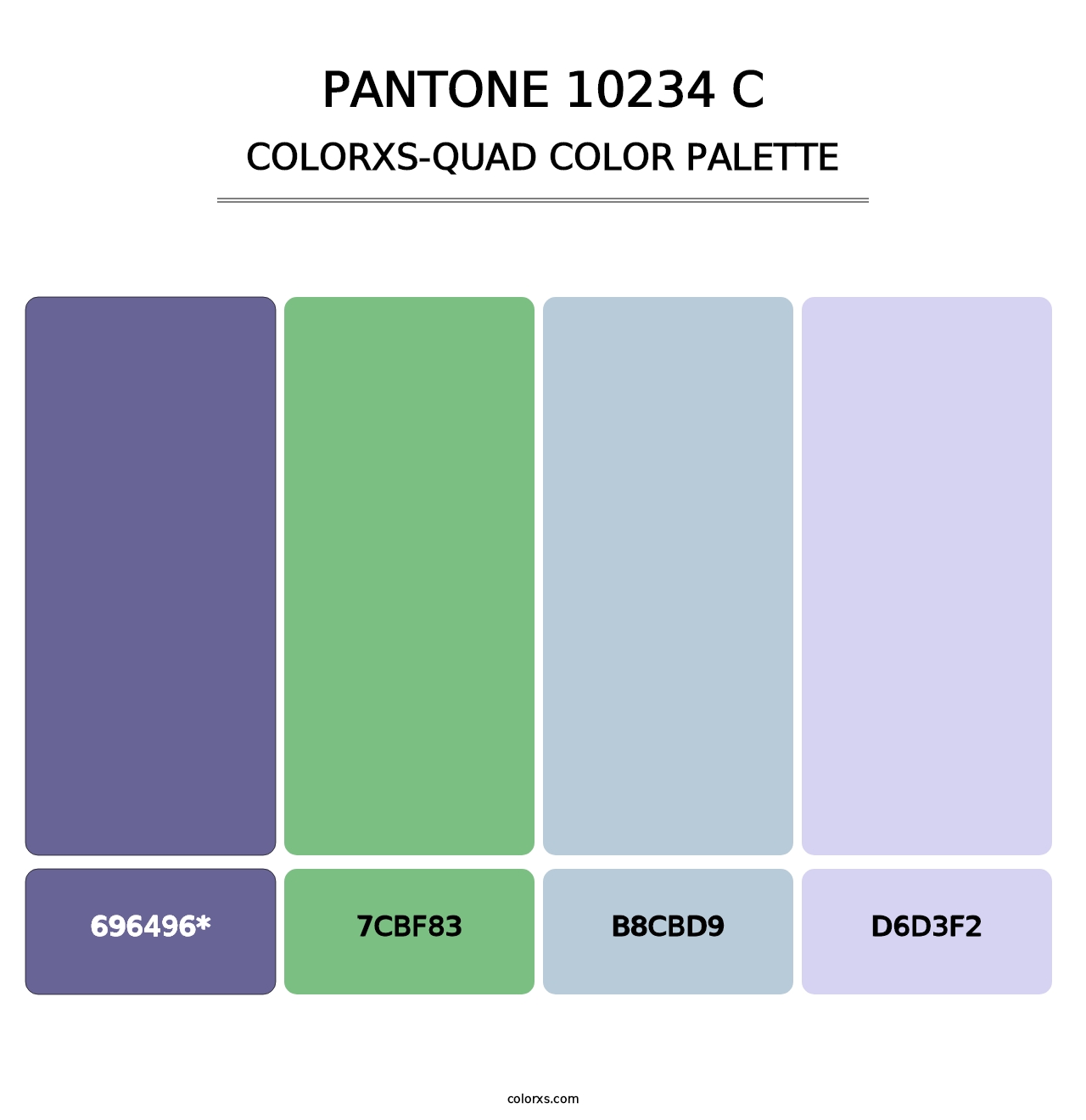 PANTONE 10234 C - Colorxs Quad Palette