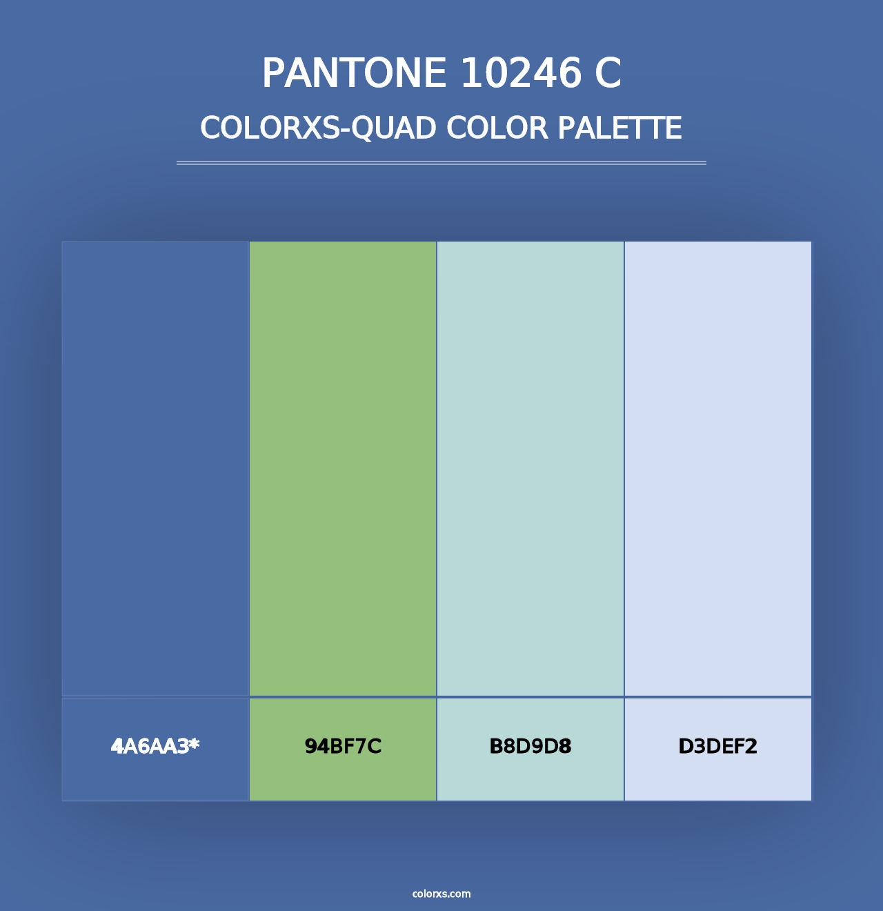 PANTONE 10246 C - Colorxs Quad Palette