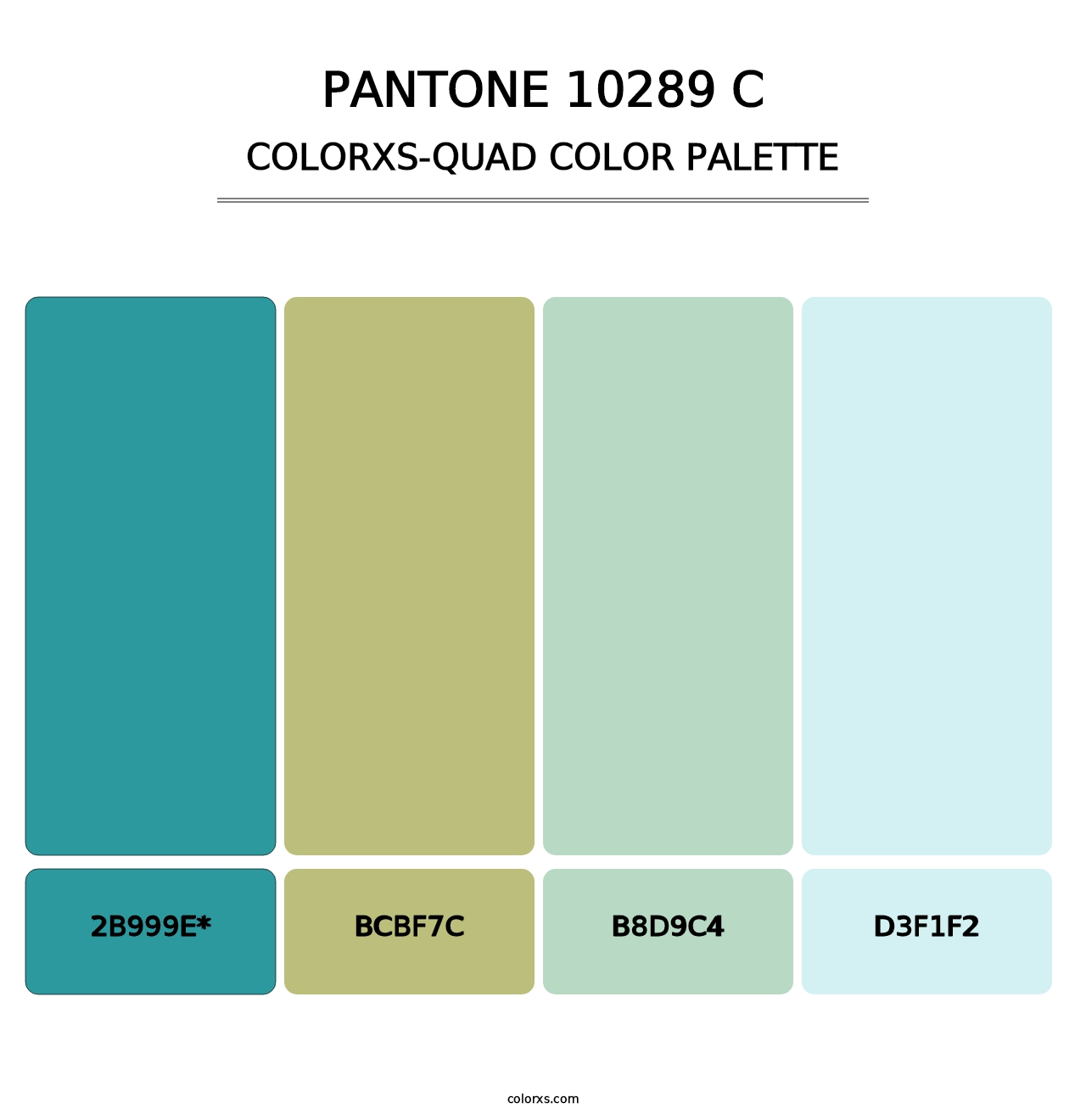 PANTONE 10289 C - Colorxs Quad Palette