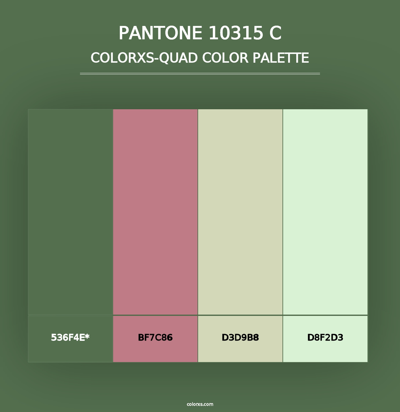 PANTONE 10315 C - Colorxs Quad Palette