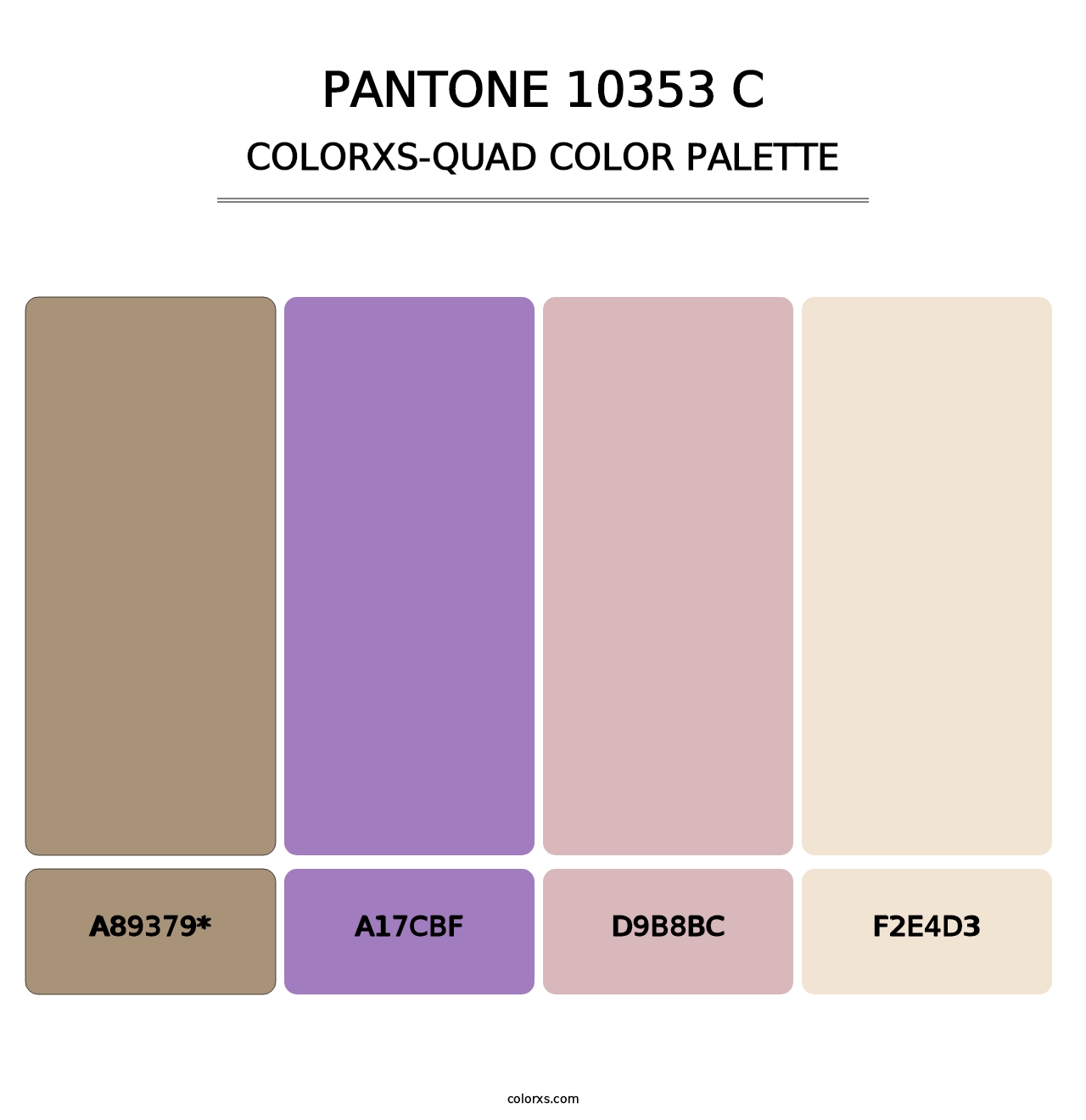 PANTONE 10353 C - Colorxs Quad Palette