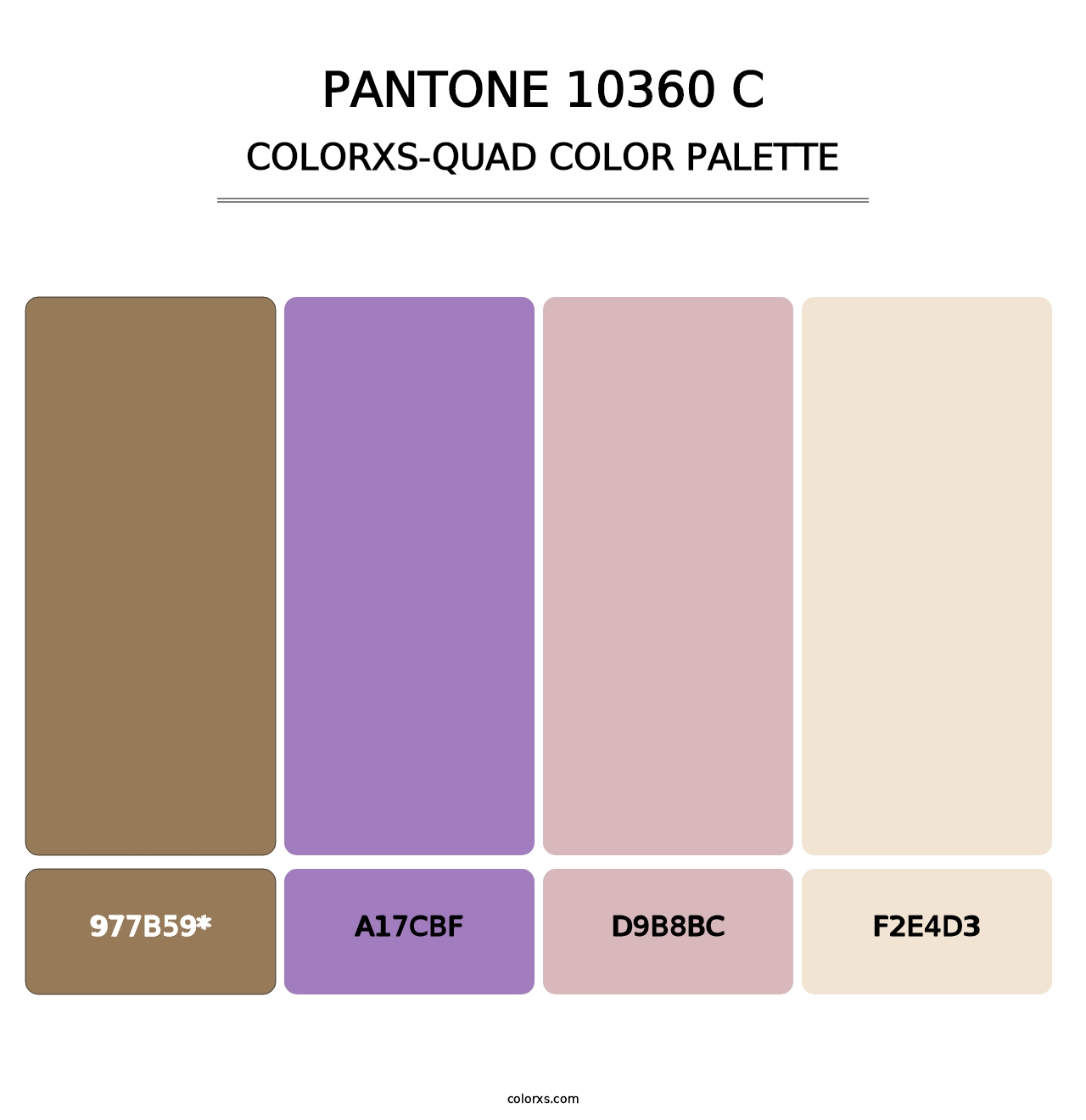 PANTONE 10360 C - Colorxs Quad Palette