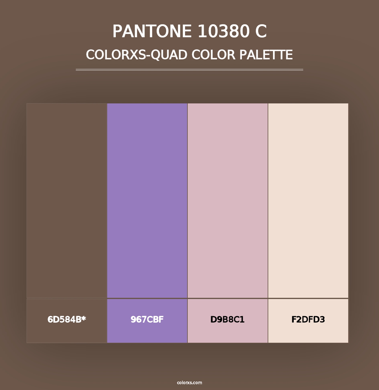 PANTONE 10380 C - Colorxs Quad Palette