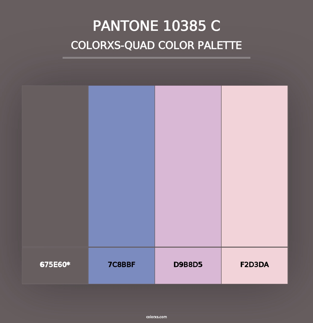 PANTONE 10385 C - Colorxs Quad Palette