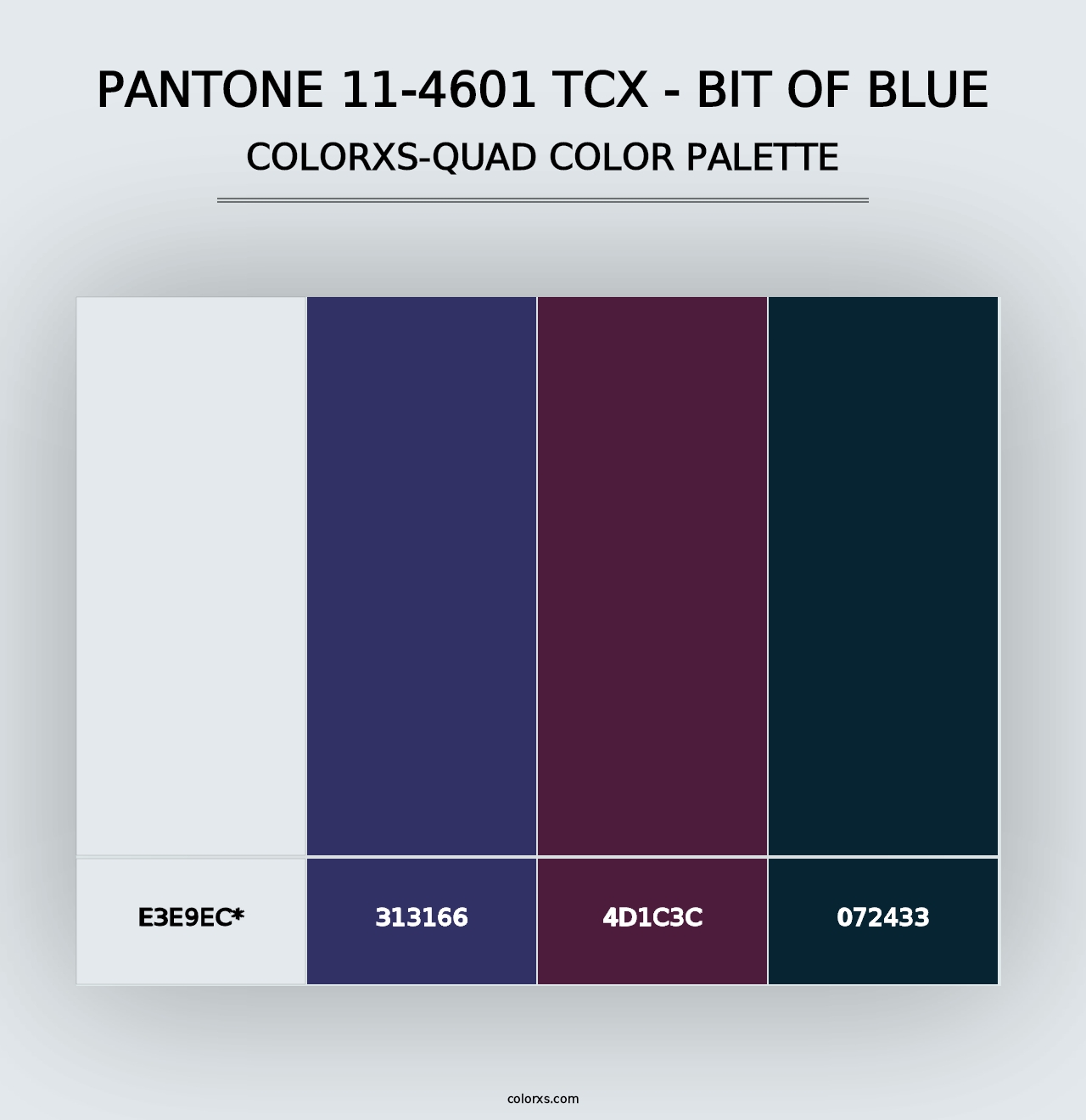 PANTONE 11-4601 TCX - Bit of Blue - Colorxs Quad Palette