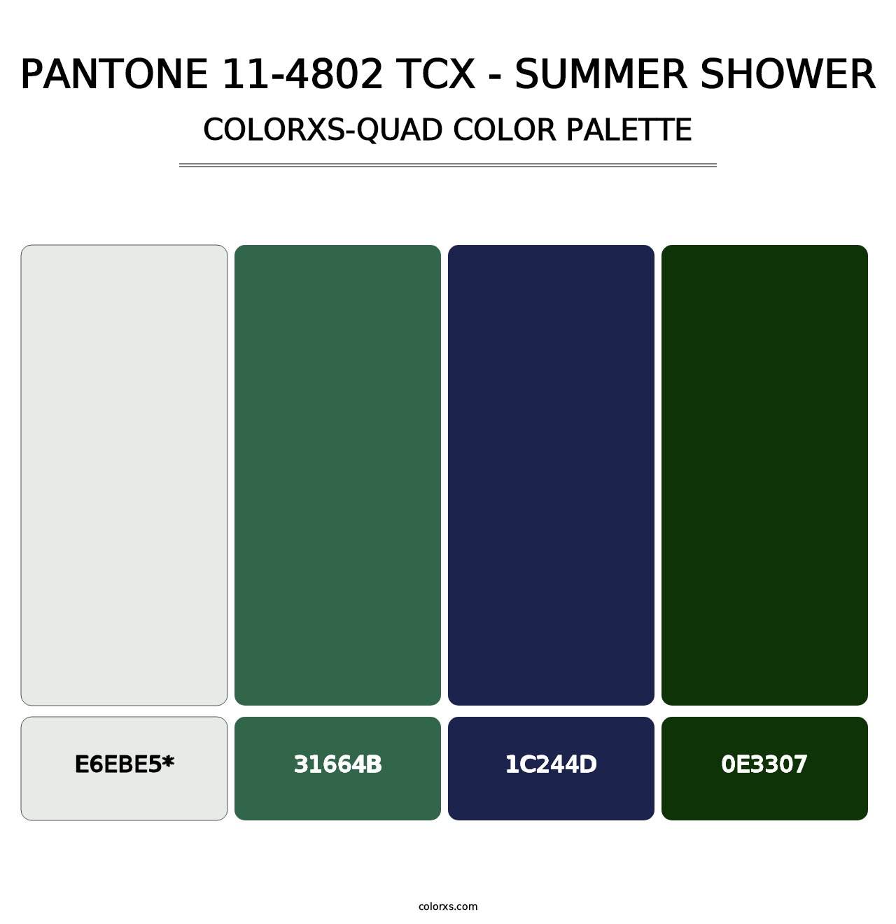 PANTONE 11-4802 TCX - Summer Shower - Colorxs Quad Palette