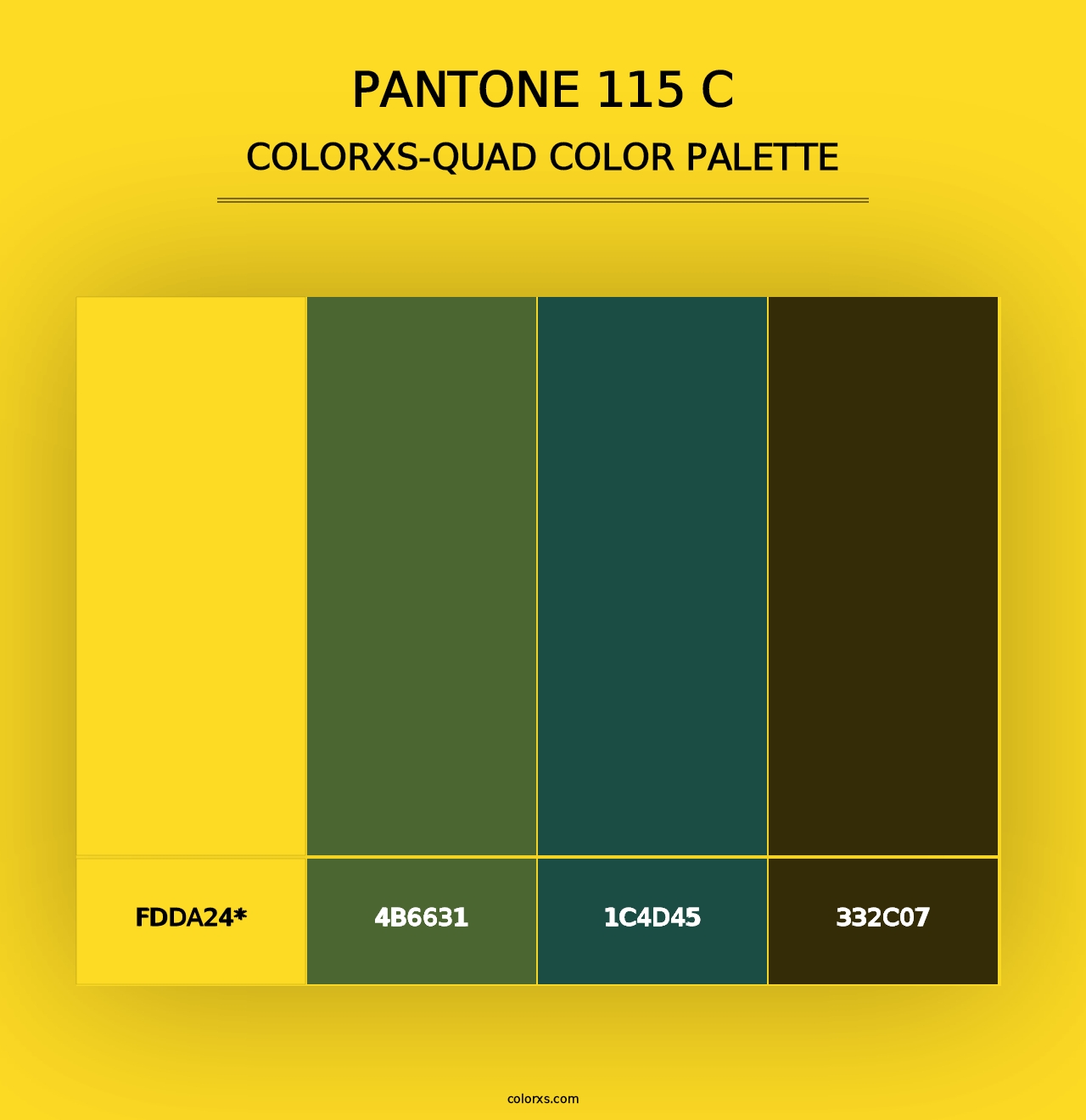 PANTONE 115 C - Colorxs Quad Palette