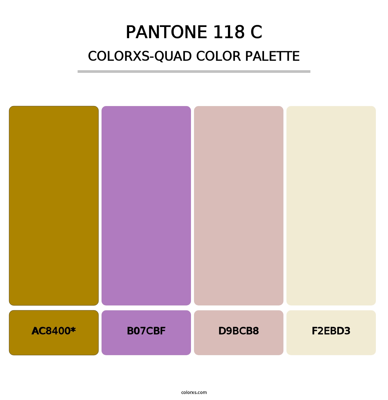 PANTONE 118 C - Colorxs Quad Palette