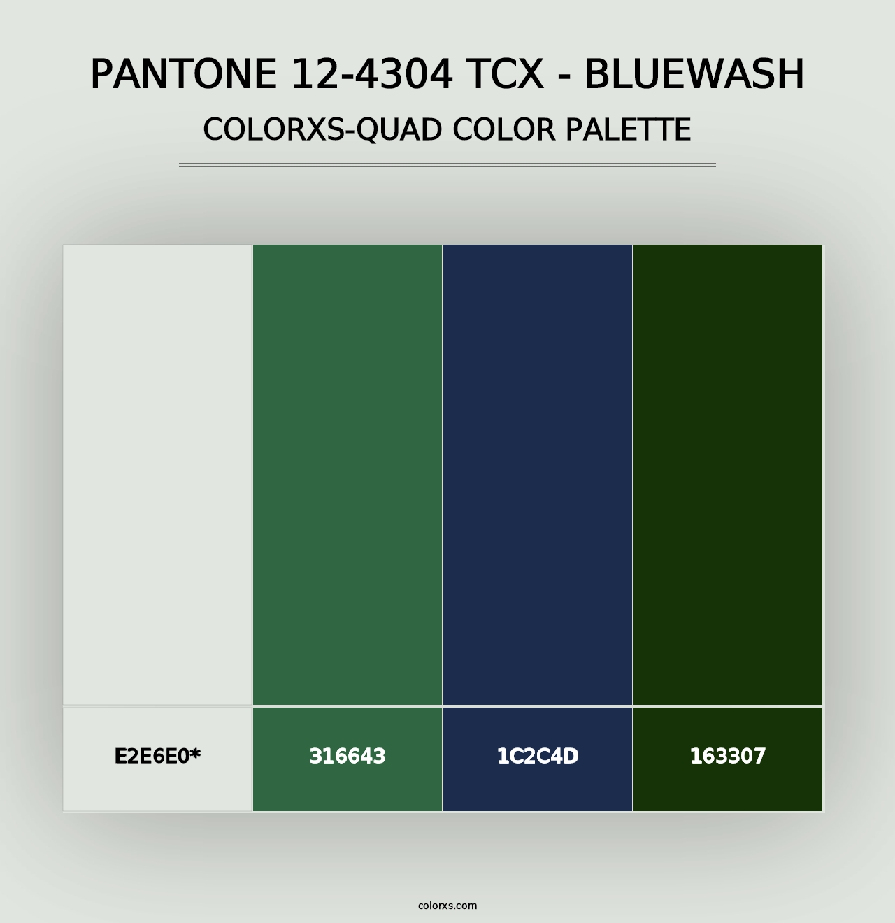 PANTONE 12-4304 TCX - Bluewash - Colorxs Quad Palette