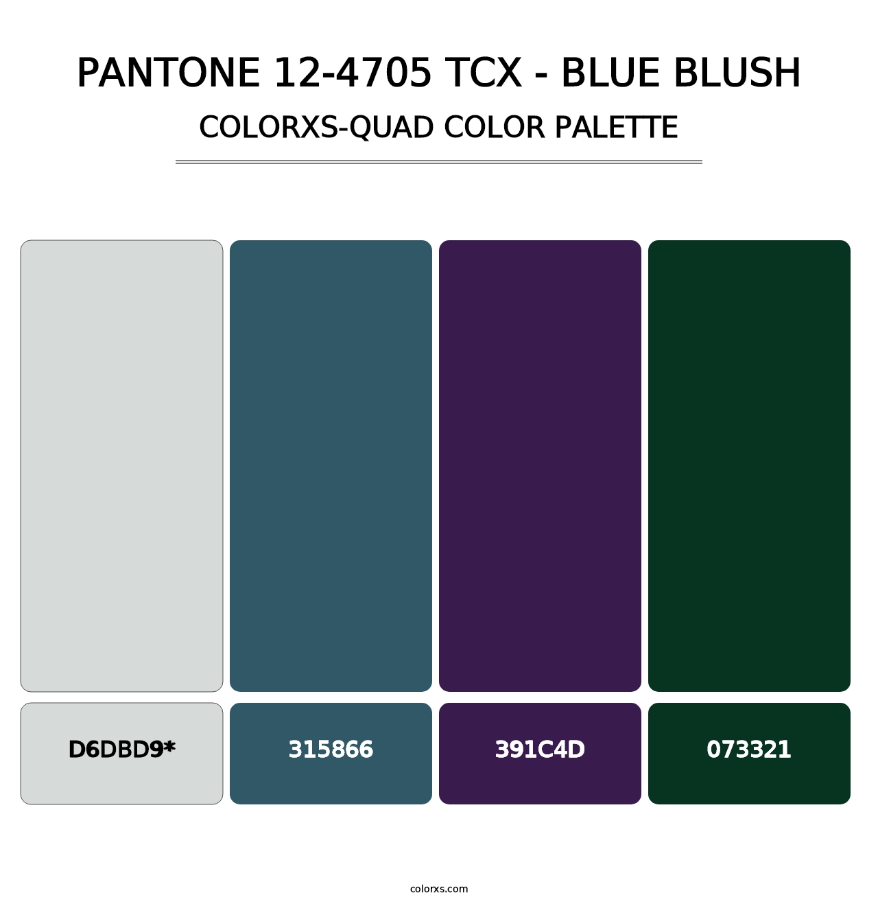 PANTONE 12-4705 TCX - Blue Blush - Colorxs Quad Palette