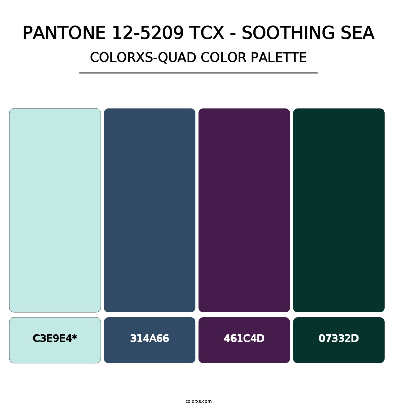 PANTONE 12-5209 TCX - Soothing Sea - Colorxs Quad Palette