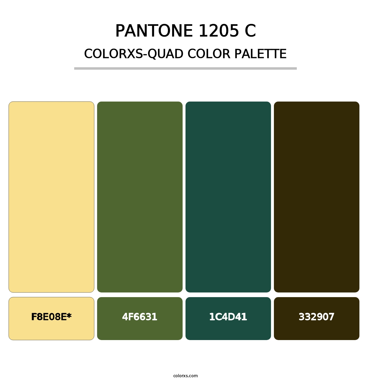 PANTONE 1205 C - Colorxs Quad Palette