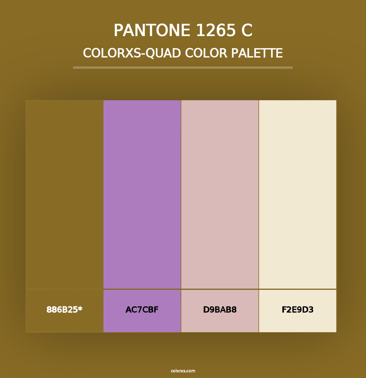 PANTONE 1265 C - Colorxs Quad Palette