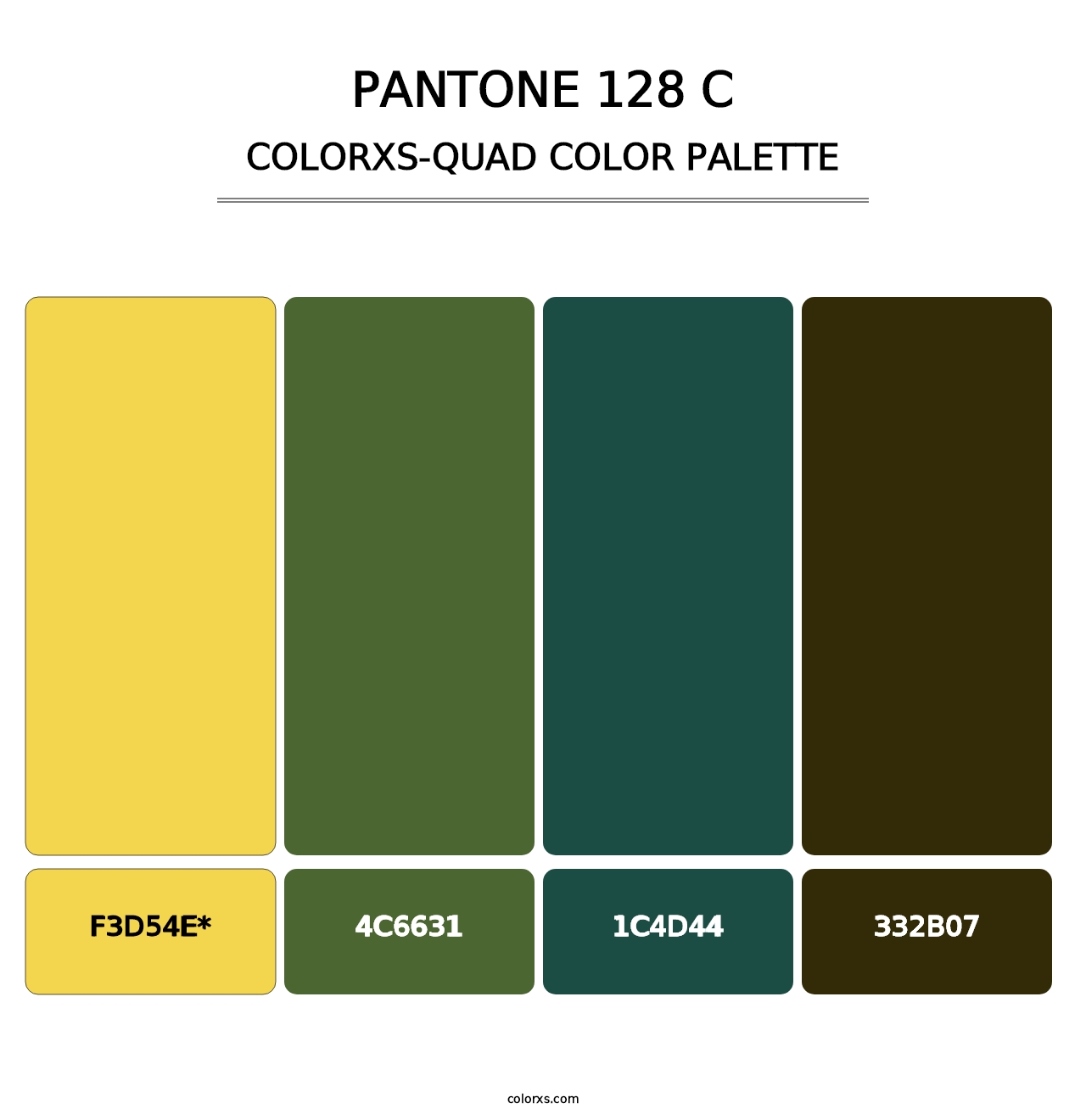 PANTONE 128 C - Colorxs Quad Palette