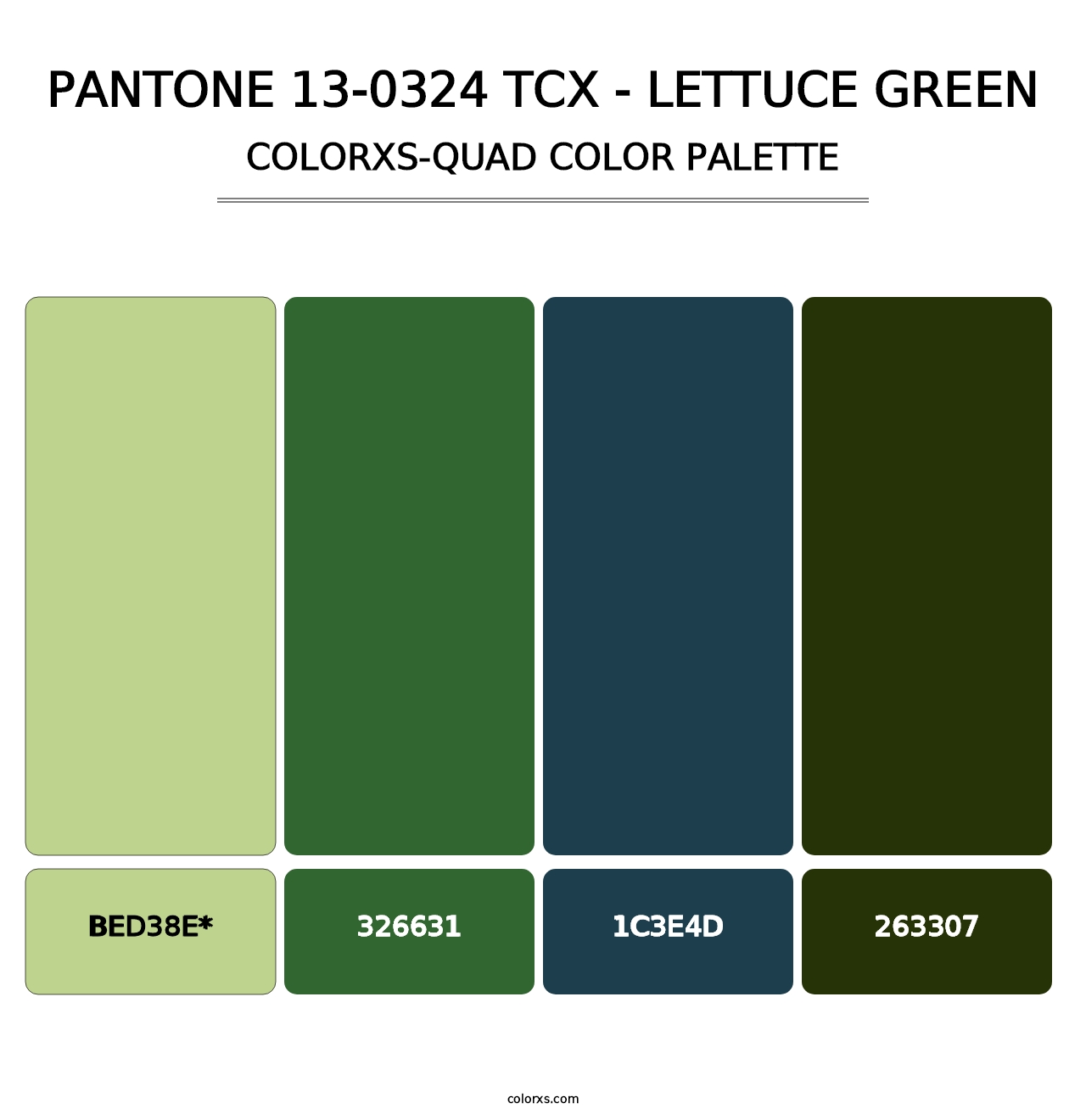 PANTONE 13-0324 TCX - Lettuce Green - Colorxs Quad Palette