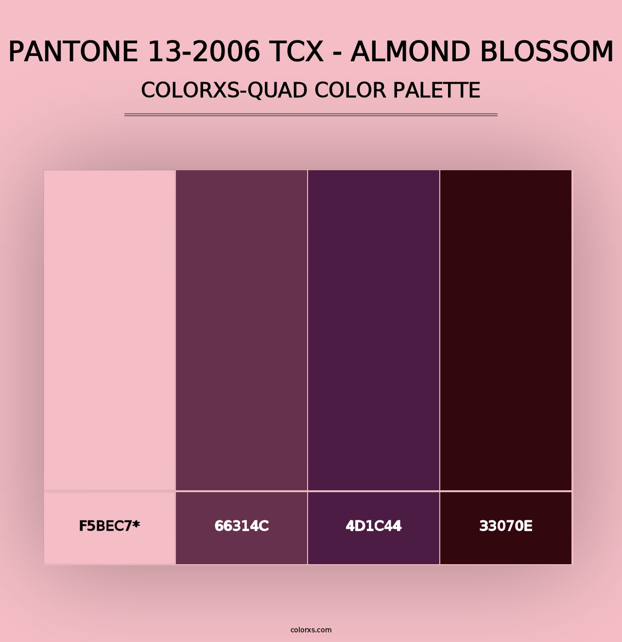 PANTONE 13-2006 TCX - Almond Blossom - Colorxs Quad Palette