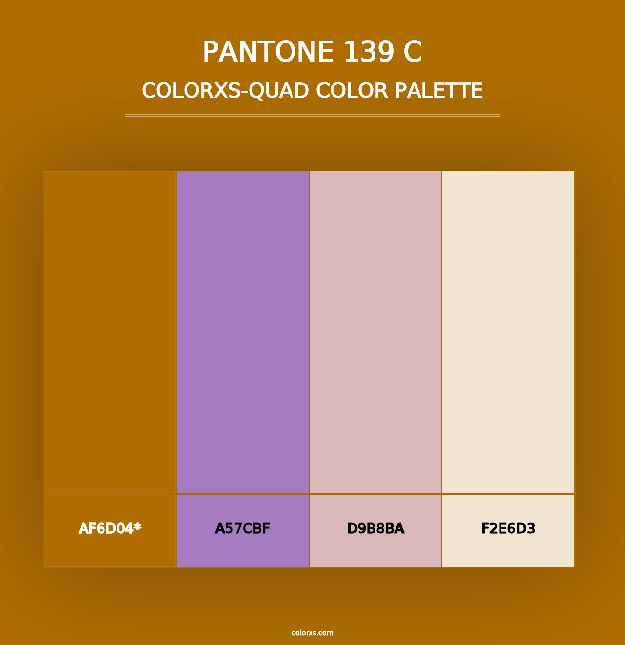 PANTONE 139 C - Colorxs Quad Palette