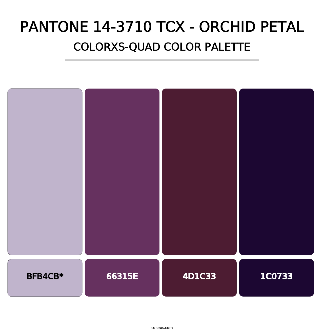 PANTONE 14-3710 TCX - Orchid Petal - Colorxs Quad Palette