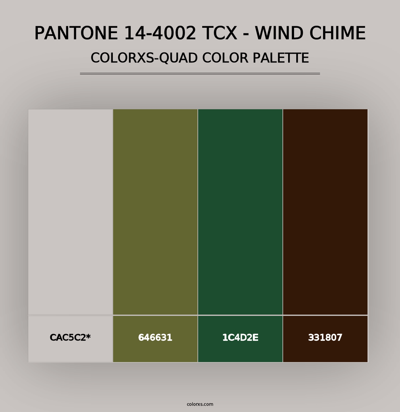 PANTONE 14-4002 TCX - Wind Chime - Colorxs Quad Palette