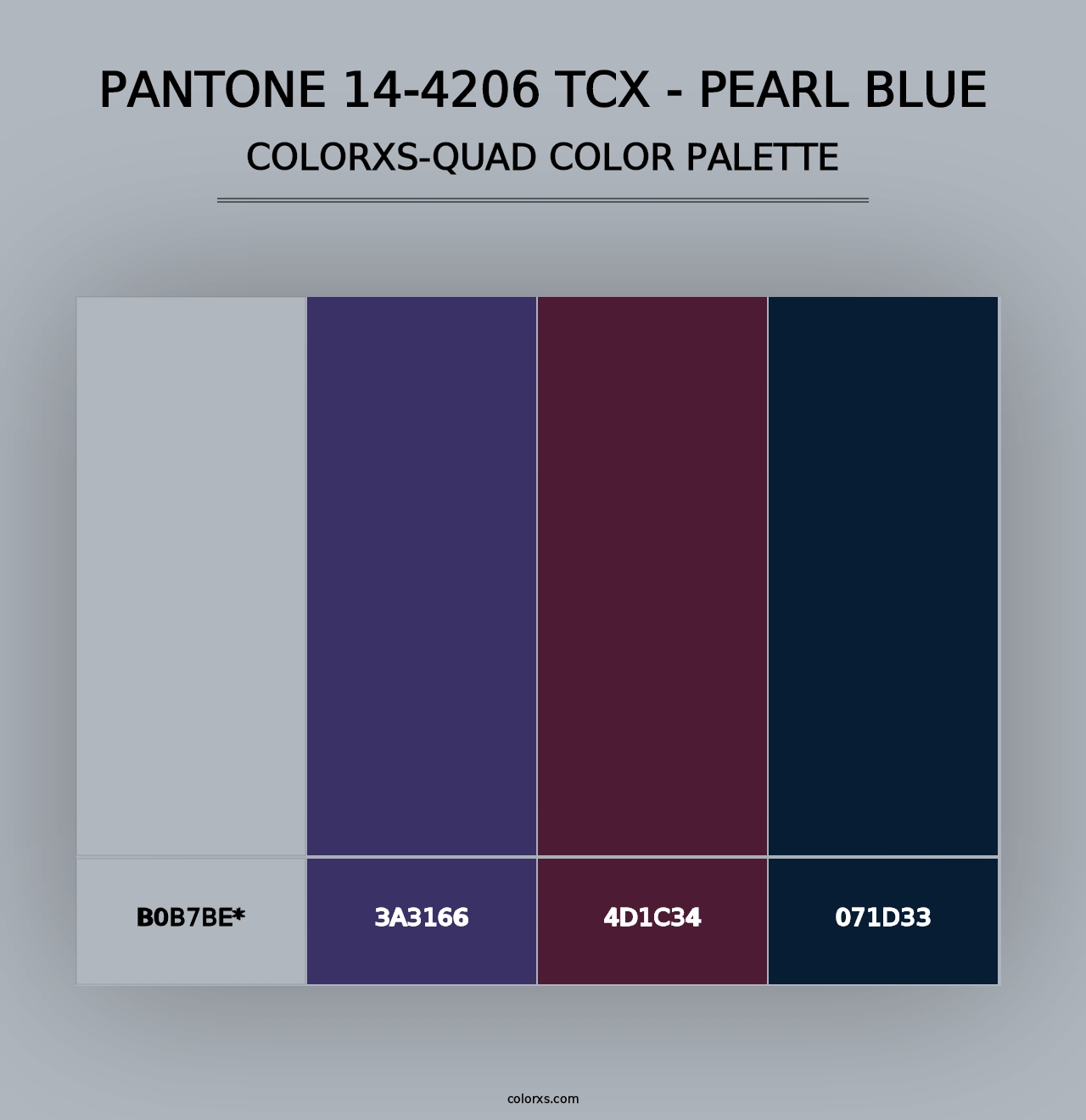 PANTONE 14-4206 TCX - Pearl Blue - Colorxs Quad Palette